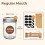 Μικρά βάζα Mason 8oz Σετ 24 τεμαχίων, κανονικό στόμιο με καπάκια και ταινίες – Συμβατό 2