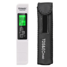 4-in-1 Portable TDS Meter with Color Alert, Titanium Probe—Compatible with Pools, Hydroponics, Aquariums & Drinking Water