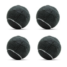 Black Tennis Balls, 4PCS Glide Balls, Heavy Duty Long Lasting Felt Pads for Furniture Legs and Floor Protection,6.5*6.5*6.5cm