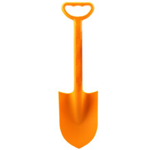 13" Plastic Snow Shovel with D-Grip Handle, Orange – Compatible with Kids & Outdoor Use
