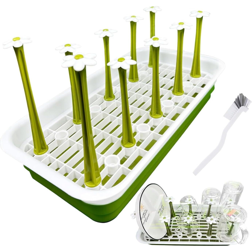 Vertical Bottle Drying Rack for Glasses, Mugs, Baby & Sports Bottles – Removable, Kitchen Counter Use