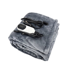 12V Heated Blanket for Car – 39x30", Flannel, 9 Heat Modes, Timer, Portable – Compatible with Cars, Trucks, SUVs, RVs (Gray)