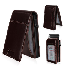 Mens Wallet Slim with Money Clip RFID Blocking Bifold Wallets for Men Card Holder Gift Idea for Him(10.4*6.5*1.8cm)