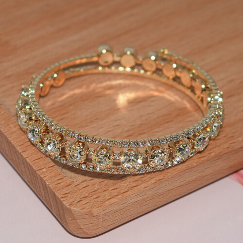 (Gold) Bague Rétro Strass Fête Rendez-vous