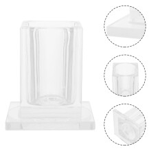 Acrylic Desktop Microphone Stand with Smooth Non- Base, Tabletop Mic Holder for Broadcasting, Podcasting, and Stage Use