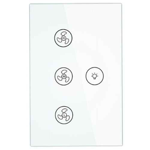 Ventilatore da soffitto intelligente Wi-Fi con luce e telecomando.