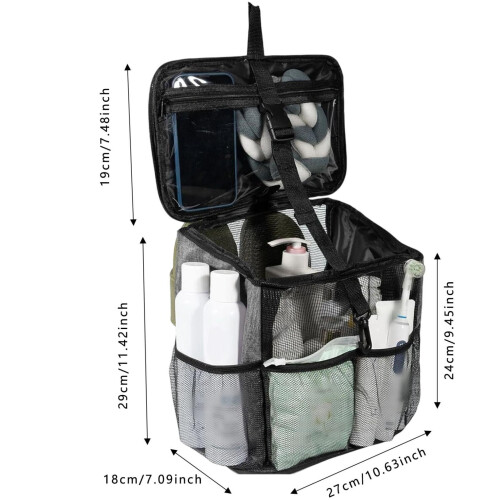 XL Mesh Shower Caddy – Φορητή, κρεμαστή θήκη γρήγορης ξήρανσης για μπάνιο, γυμναστήριο, 1