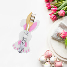 4Pcs Easter Silverware Holder In Bunny Shape For Women And Families During Parties