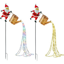 2 luci solari a forma di bollitore di Babbo Natale, 81 cm, impermeabili, per esterni, senza fili/interruttori, compatibili con le decorazioni