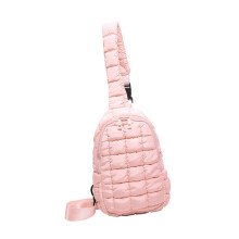 Gesteppte Brusttasche, einfarbig, kleine Umhängetasche/Rucksack mit mehreren Innentaschen, Schultertasche für Damen