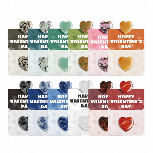 Valentine Cards Prefilled with Heart Gem 24-Pack 1