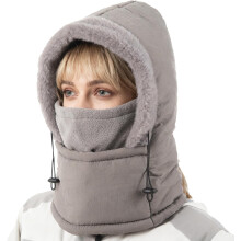 Bivakmuts/skimasker van fleece voor mannen en vrouwen met gezichtsbedekking, waterafstotend en winddicht voor extreem koud weer, skiën en