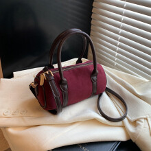 Borsa a tracolla in finta pelle scamosciata per uso quotidiano, borsa tote da donna con manico, compatta ed elegante, 21 x 9,5 x 9,5 cm