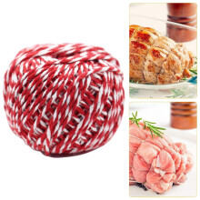 70M Food-Safe Butcher's Cotton Twine for BBQ, Roasting, Trussing – Natural Meat Tie String (Red), compatible with cooking tools