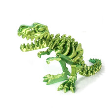 1PC Light green 22cm 3D printed dinosaur with fully articulated joints allowing for free movement