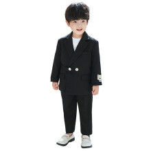 Boys Formal Suit Set: Tuxedo Coat, Vest, Pants, Bowtie – Compatible with School Uniform & Wedding Party – Black, 3-4Y
