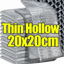 20/1Pcs New Magic Cleaning Cloth Thickened Double -sided Metal Steel Wire Rags Multi-purpose Kitchen Dish Pot Washdishing Cloths