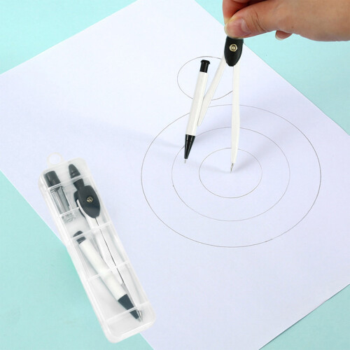 Professional Metal Compass for Geometry & Drafting, Extra Lead – Compatible with Student Use 1