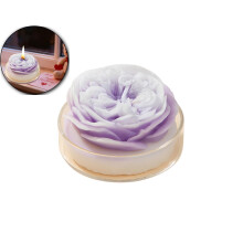 Bougies roses en cire de soja, bougies parfumées décoratives en forme de fleur, idéales pour la décoration de chambre.