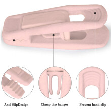 20-Pack Flocked Non-Slip Clothespins – Windproof, Mark-Free, Multi-Purpose Plastic Clips for Indoor/Outdoor Use