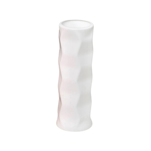 Witte plastic geometrische vaas 20x7x7cm 1