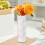 Witte plastic geometrische vaas 20x7x7cm 4