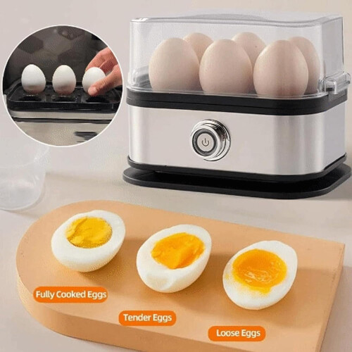 Egg Cooker Stainless Steel 6-Egg Electric Poacher 2