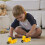 Pull-Back Motorcycle Toy for Kids 3+ with Flip Seat and 4