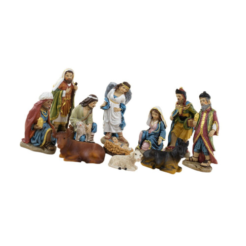 Kerststalbeeldjes set, meerkleurig, 11 stuks 2