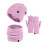 Ensemble bonnet, écharpe et gants unisexe en maille violet 2