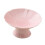 Ceramic Dessert Stand Footed Fruit Plate for Cupcakes Donuts Kitchen Counter Pink 2
