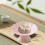 Ceramic Dessert Stand Footed Fruit Plate for Cupcakes Donuts Kitchen Counter Pink 6
