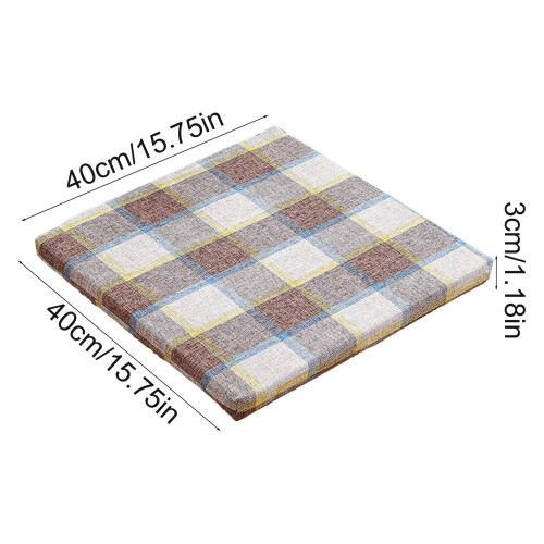 Dining Chair Cushion Washable Removable with Non-Slip Straps 2