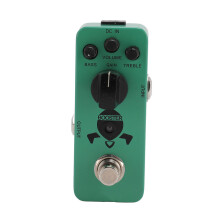 Pedal de distorção para guitarra elétrica, efeito True Bypass, tom ajustável, corpo em liga de alumínio de alta qualidade com redução de