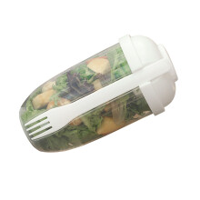 Contenitore per insalata in PP portatile 1000ml 20x7cm - coperchio incluso