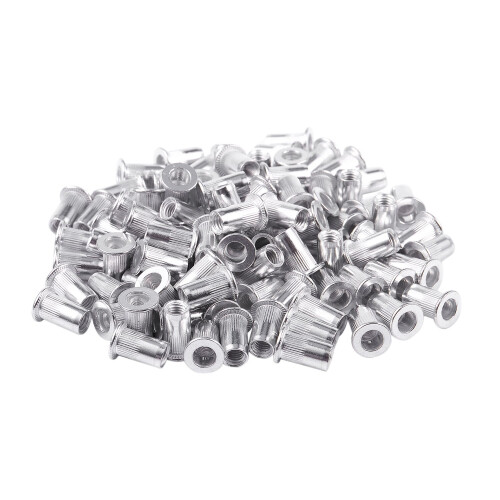 M5 Aluminium Threaded Rivnuts Flat  Rivet Nuts Nutserts 100pcs