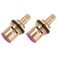 2 pcs 1/2 inch 20 Teeth Ceramic Tap Cartridge Disc Quarter Turn Valve Replacement Hot Cold