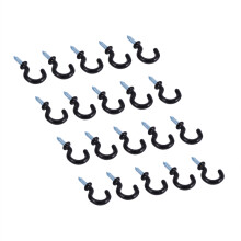50 Pcs 1.1 inch Cup Mug Hooks Shouldered Metal Screw-in plastic coated Hanging Black