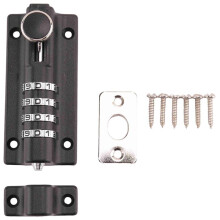 Password Lock Black Bolt Metal Door  Anti-Theft Safety Combination Digit Padlock Outdoor Home Wood Gate Hardware
