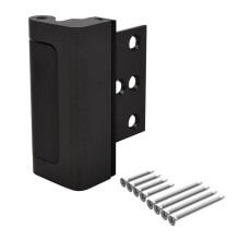 Door Reinforcement Lock, Privacy Door Construction 3 Inch Stop Childproof Black