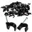 Round Black 12mm Cable Clips Secure Fastenings Cables LARGE [100 Pack] 1