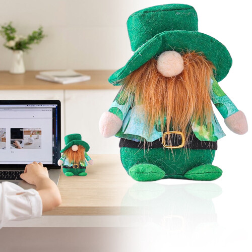 St. Patrick's Day gnome plush decoration 6 inch