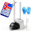 Ensemble brosse et ventouse pour toilettes gris clair 2 en 1 1