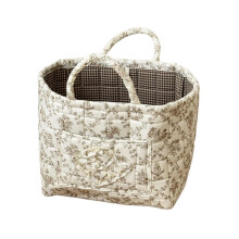 Wasmand met bloemenprint, opvouwbaar, van katoengaas, 32 cm