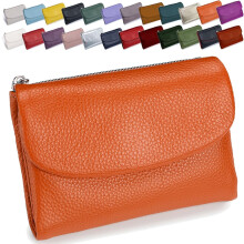Women's Genuine Leather Bifold Wallet with RFID Protection, Card Holder & Coin Purse – Compatible with All Cards