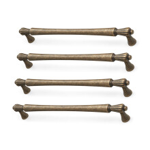 Poignées de meuble françaises antiques style rétro (4 pièces)