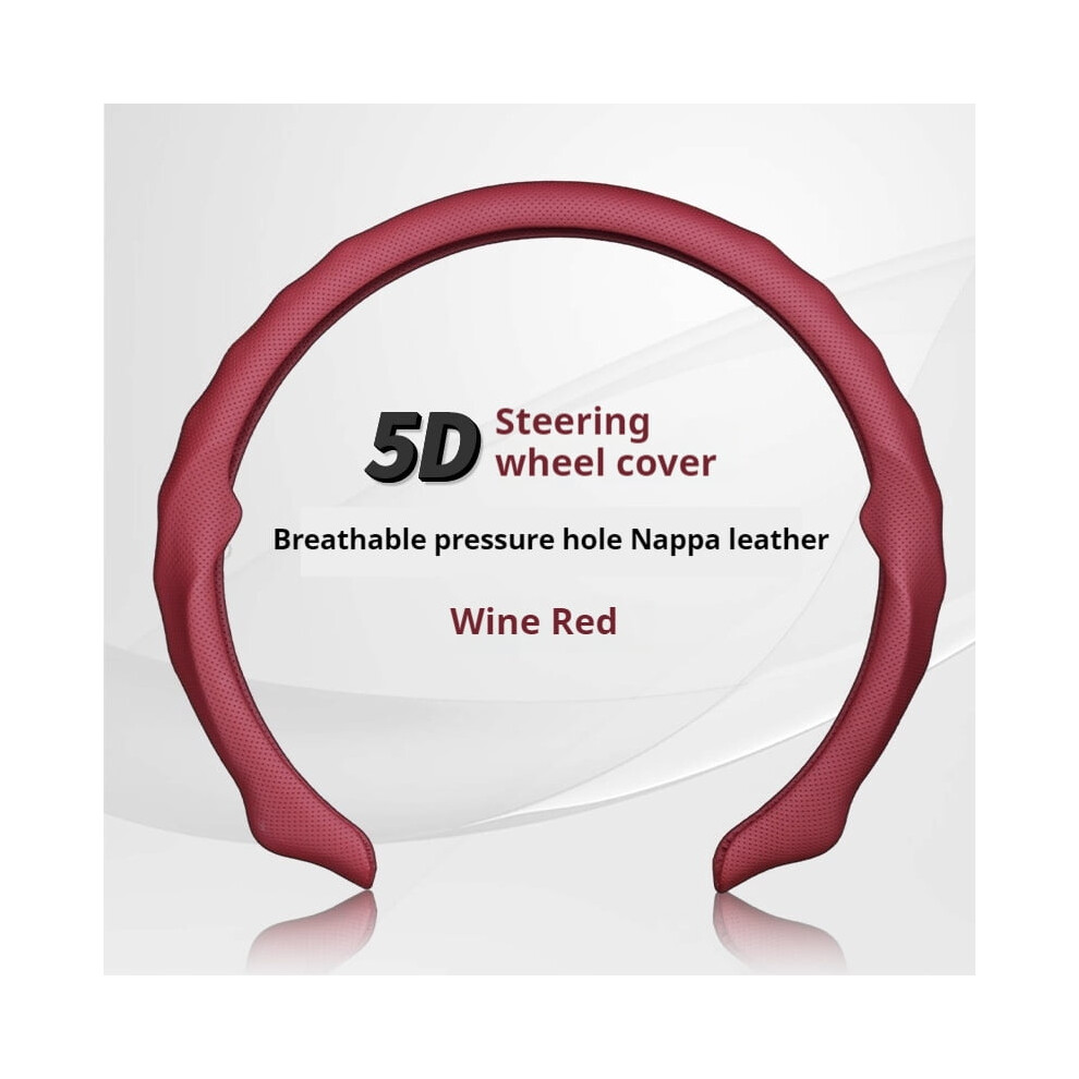 Nappa Leather Steering Wheel Cover Universal Red 971050106755