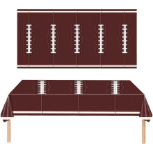 Football tablecloth brown pigskin texture 108 x 54 in