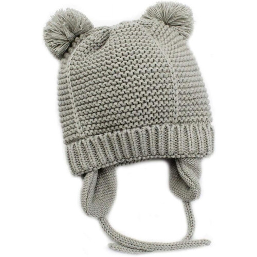 Baby Beanie Hat with Earflaps - Soft Knit Winter Hat for