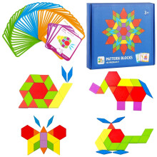 Houten Tangram Puzzel Speelgoed Geometrisch 155 Stukjes